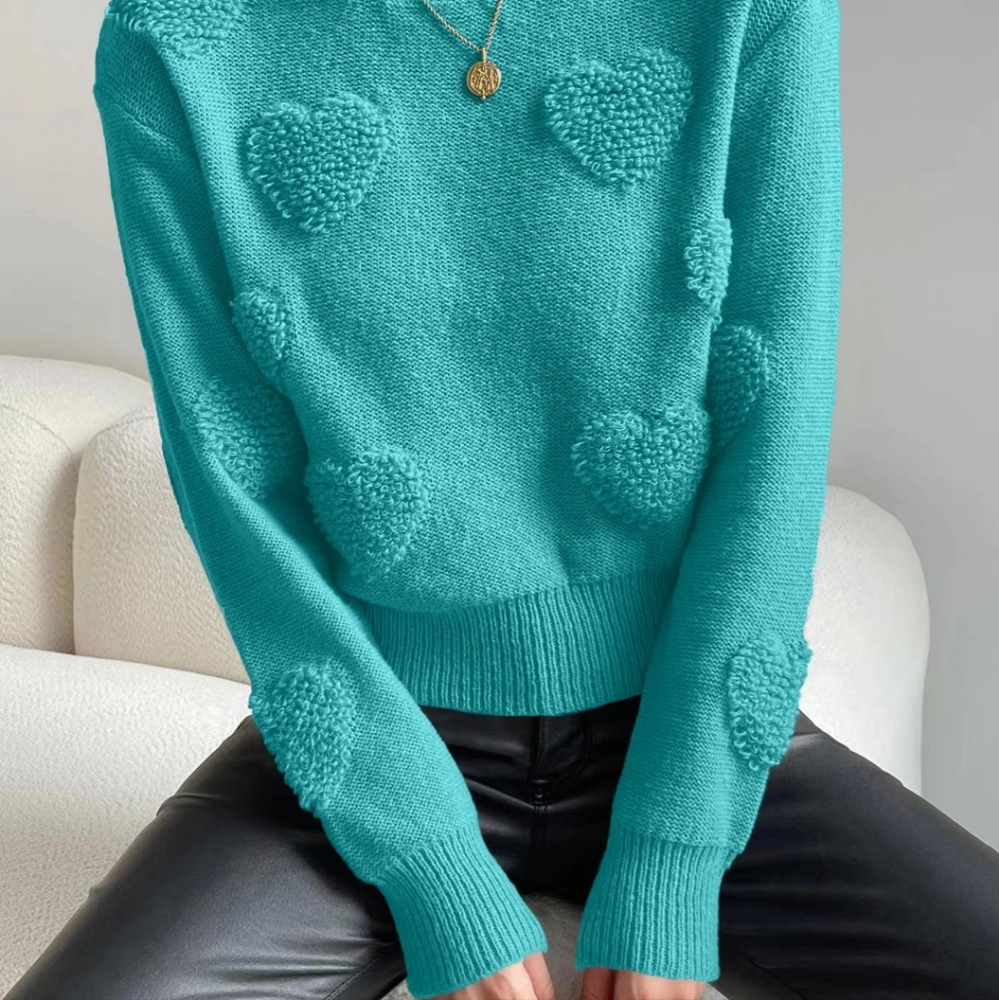 Blue heart sweater